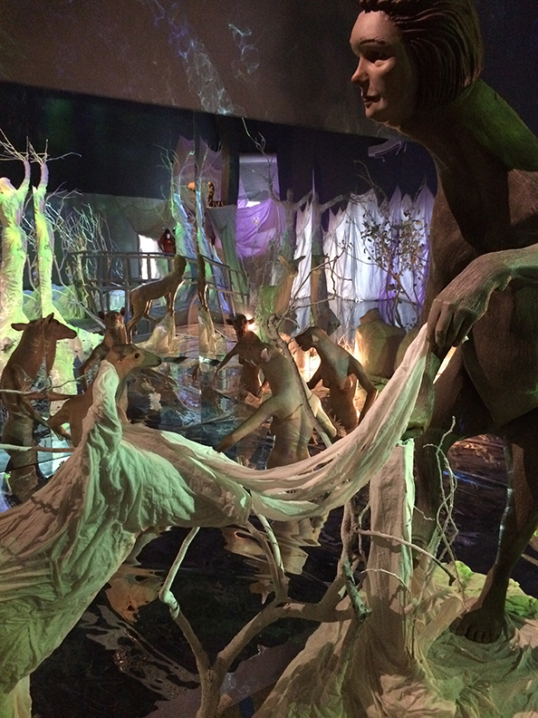 The visual experience somewhat overwhelming is filled with pathways of fantastical images in this dream like landscape.