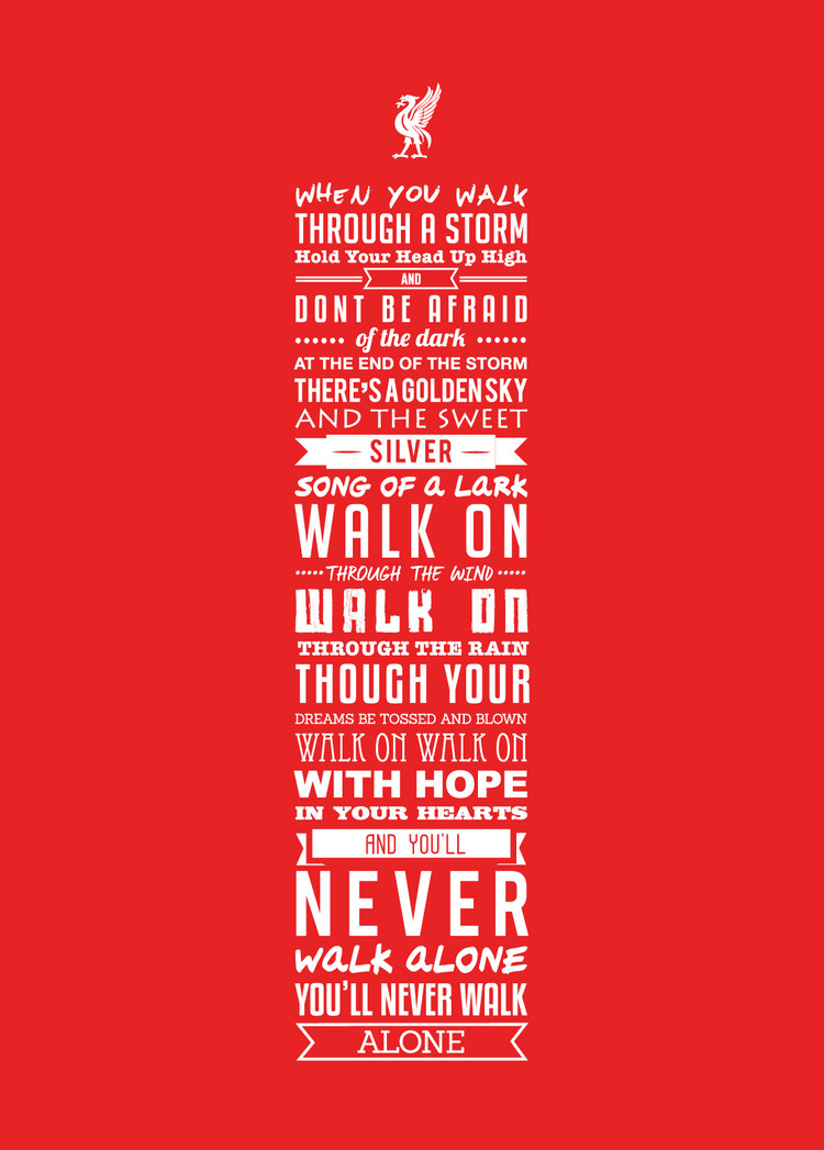Liverpool Fc Ynwa Lyrics Red Kieran Carroll Design
