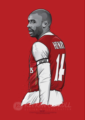 Thierry Henry - Arsenal FC Poster Art — Kieran Carroll Design