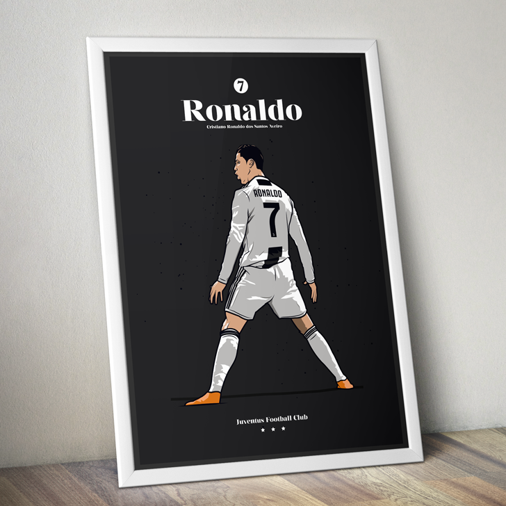 Cristiano Ronaldo Juventus FC 2019 Autographed Poster Print A3 A2 A1 Sizes