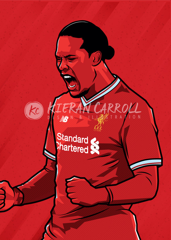 Virgil Van Dijk - Liverpool FC Poster — Kieran Carroll Design