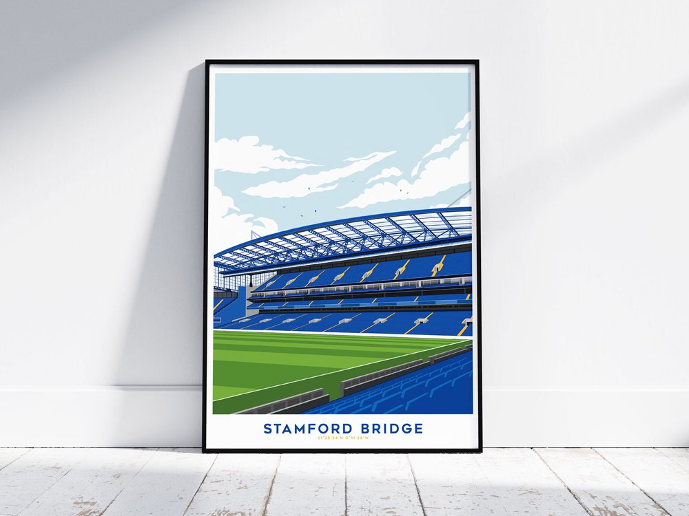 tjære fabrik Slagter Chelsea FC - Stamford Bridge Print — Kieran Carroll Design