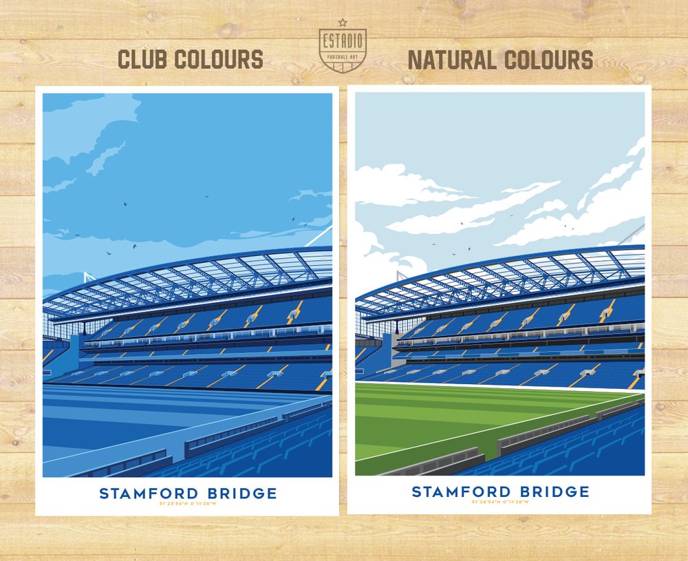 Chelsea FC Art Print Nutty CFC the Blues Stamford 