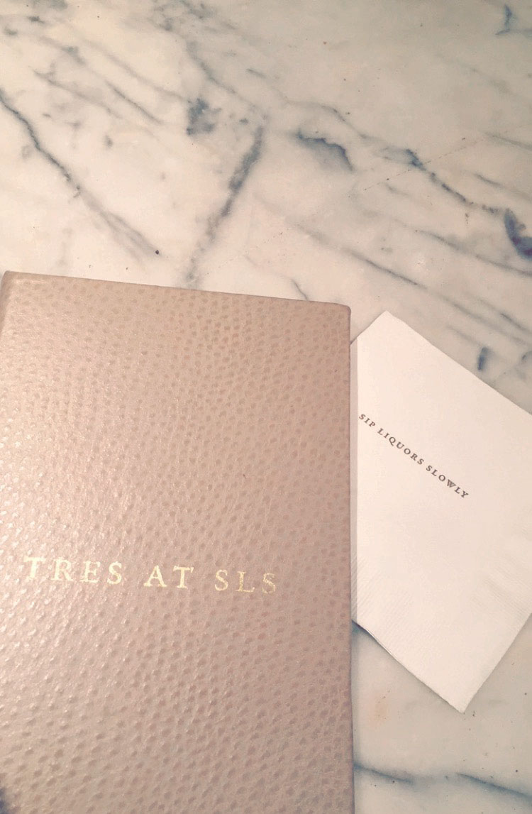 Birthday brunch at Tres restaurant in the SLS Hotel