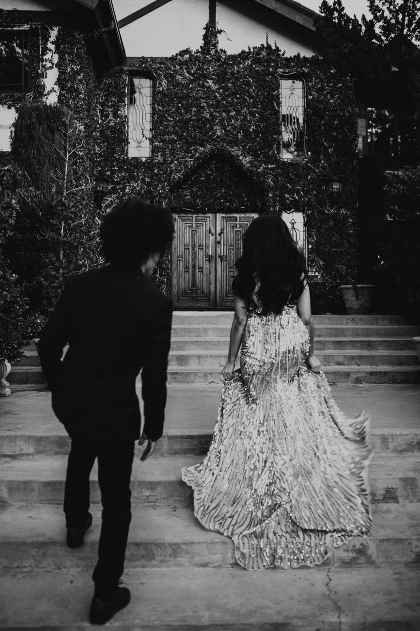 Los Angeles engagement and wedding photographer black and white