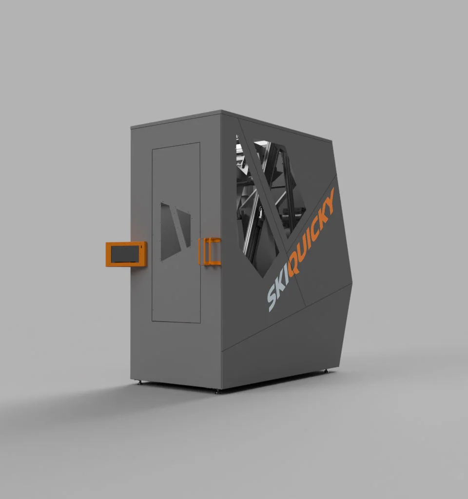 SkiQuicky - self serve fully automated ski and snowboard waxing machine