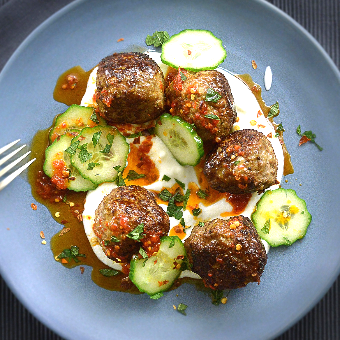 Lamb Kofta Recipe with Spiced Yoghurt