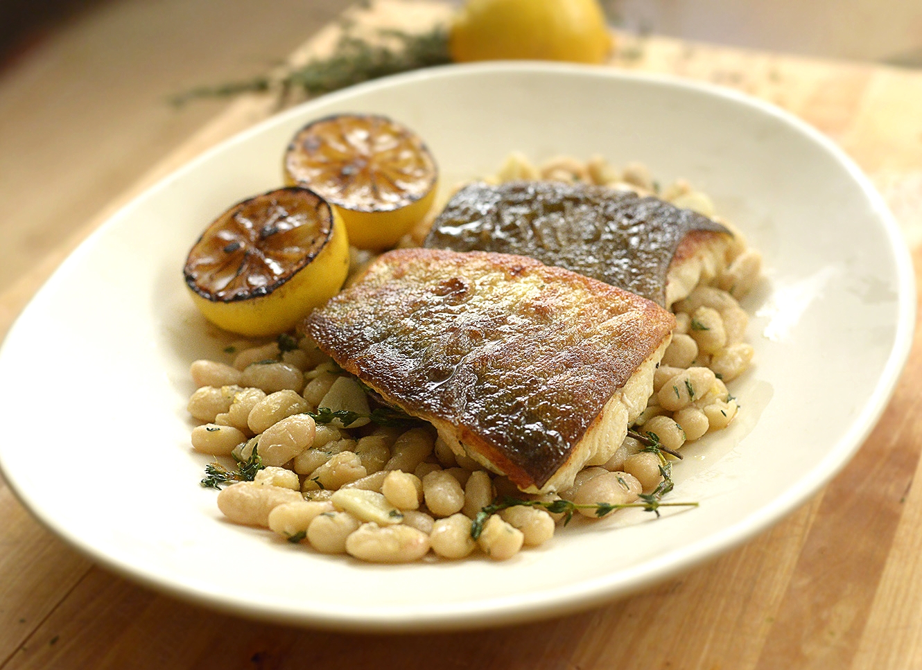 Arctic Char Recipe w White Beans & Thyme