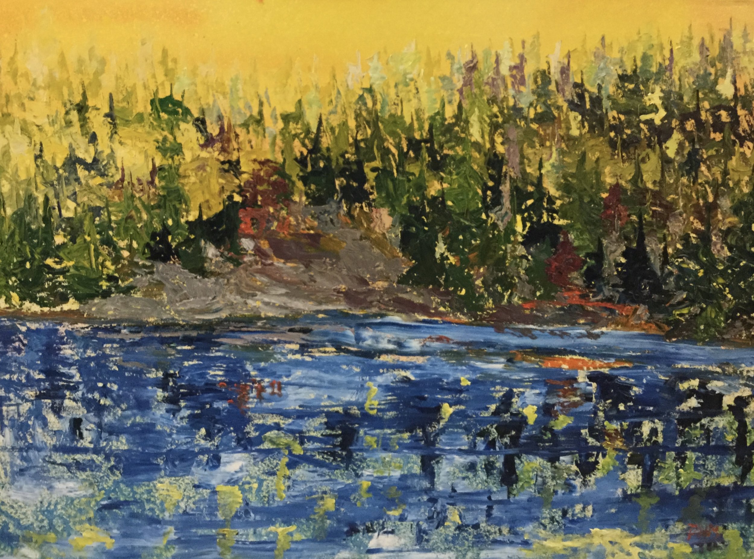 yellow Harmony, 36X48, Oil on Canvas