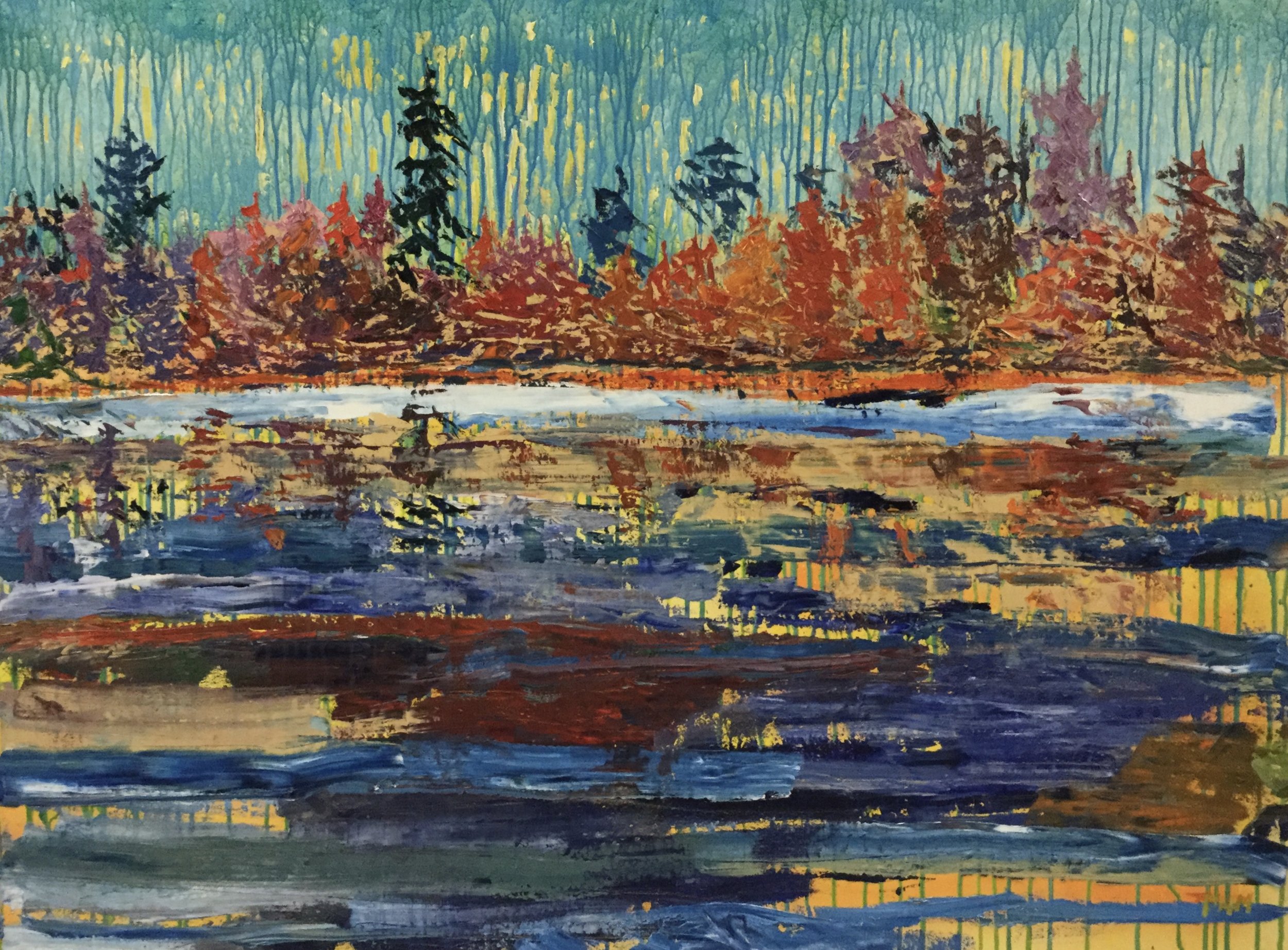 Blue Harmony, 36X48, oil on Canvas