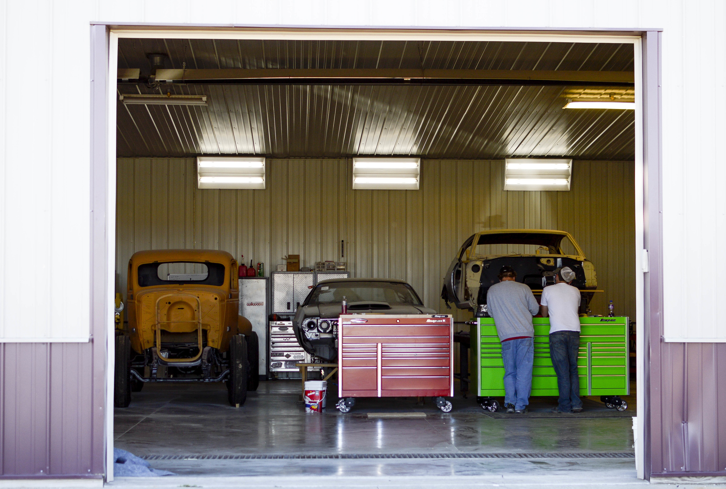   Area 51 Cuztomz is a body shop that rebuilds and restores vintage cars in Marshall, Mo. The shop was opened in 2008 by Mick Howard and is managed by his son, Ryan Teel, 26 and James Harden, 34.&nbsp;  