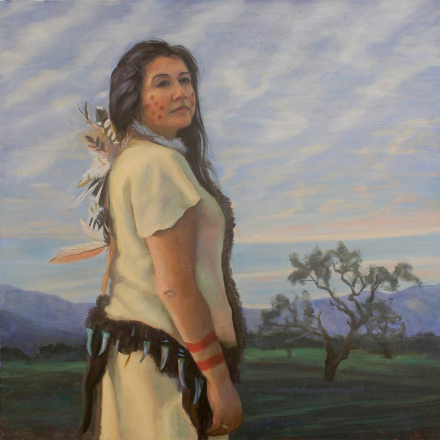 Portrait of Kathleen Marshall, oil on canvas, 36x36