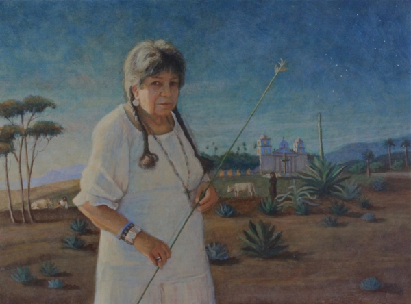 Ernestine DeSoto, egg tempera on panel, 12x16