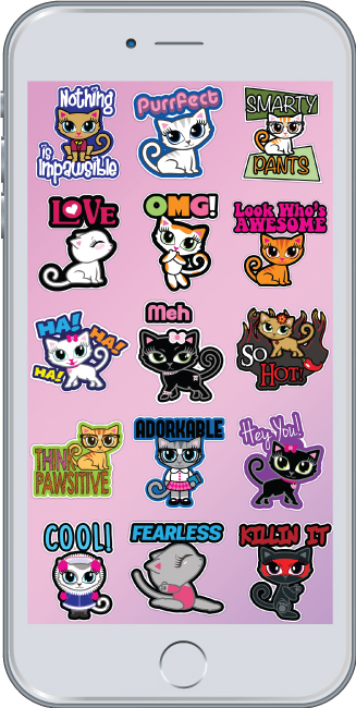 Cheeky Chats Cute Cat Stickers