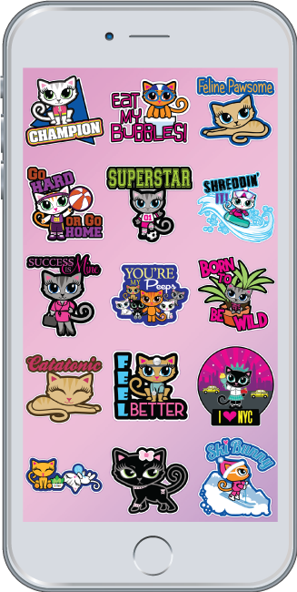 Cute Cat Emoji Stickers for iMessage