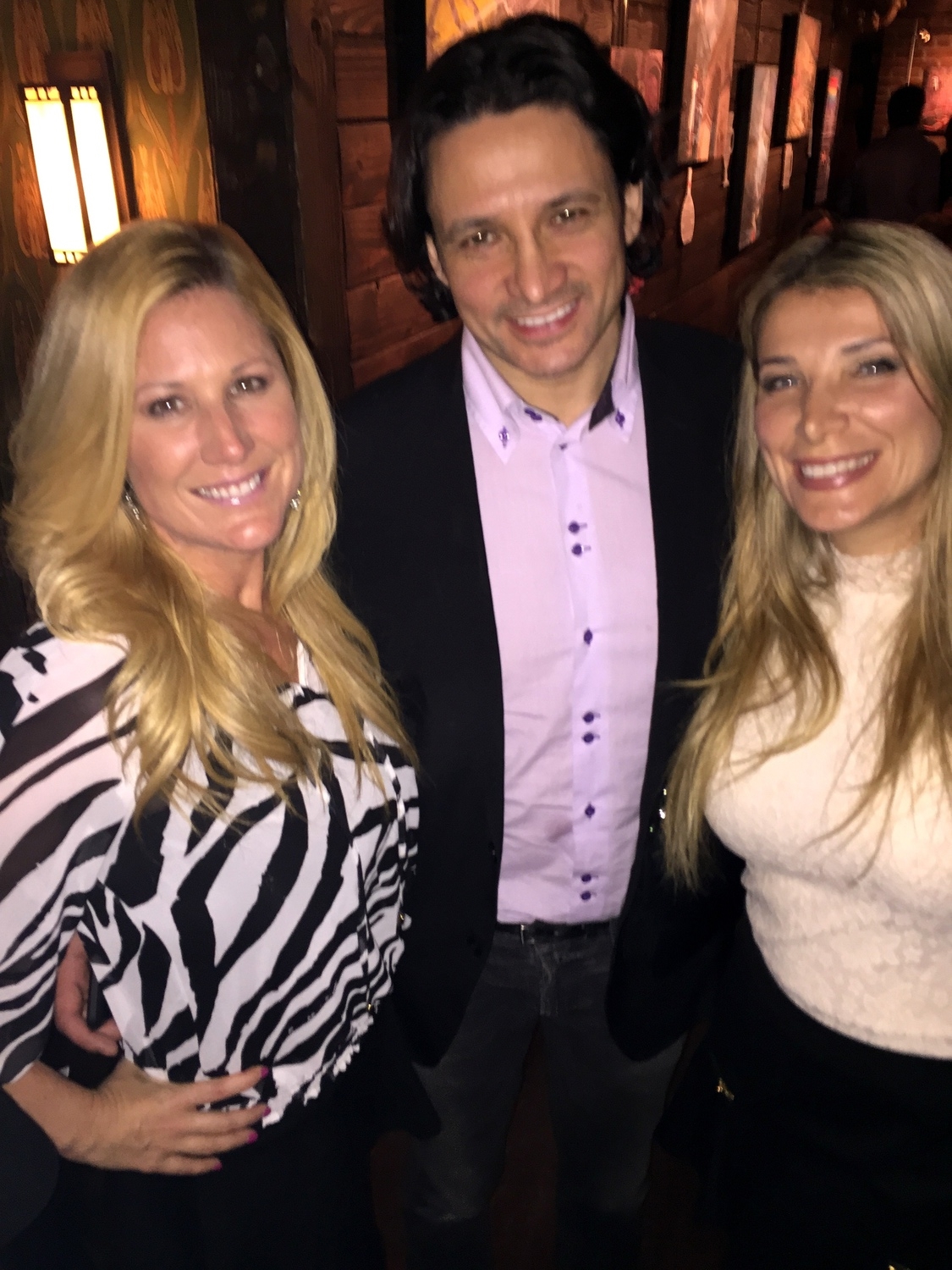 Jen Groover, Mike Feldman and Dianna Feldman at the Christi Scofield Cocktails and Curiosities Art Opening at Arts & Crafts Beer Parlor