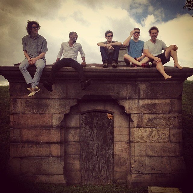 on the set of Our Town in Green-Wood Cemetery