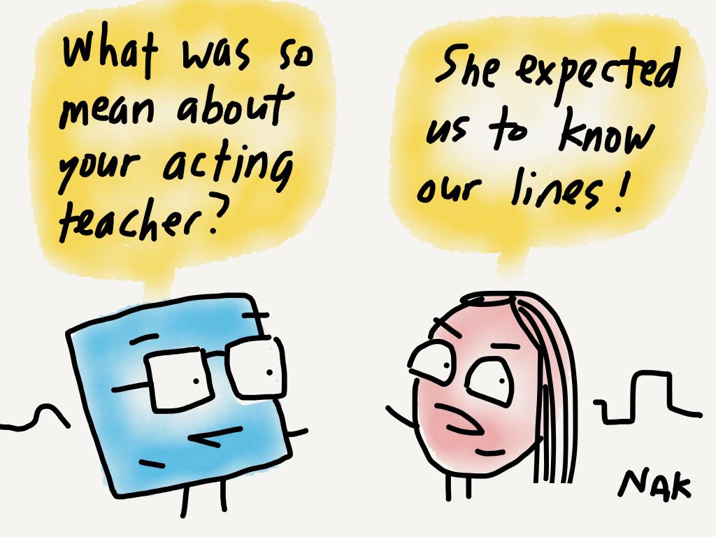 #cartoon Thespian hardship