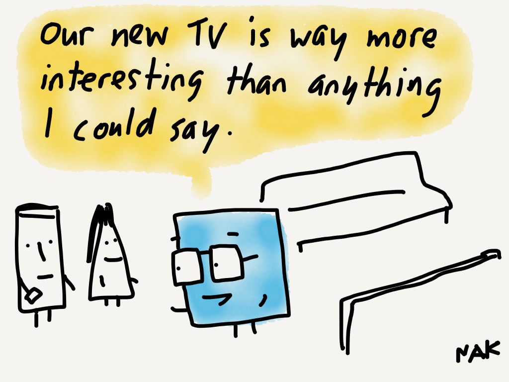 In lieu of conversation