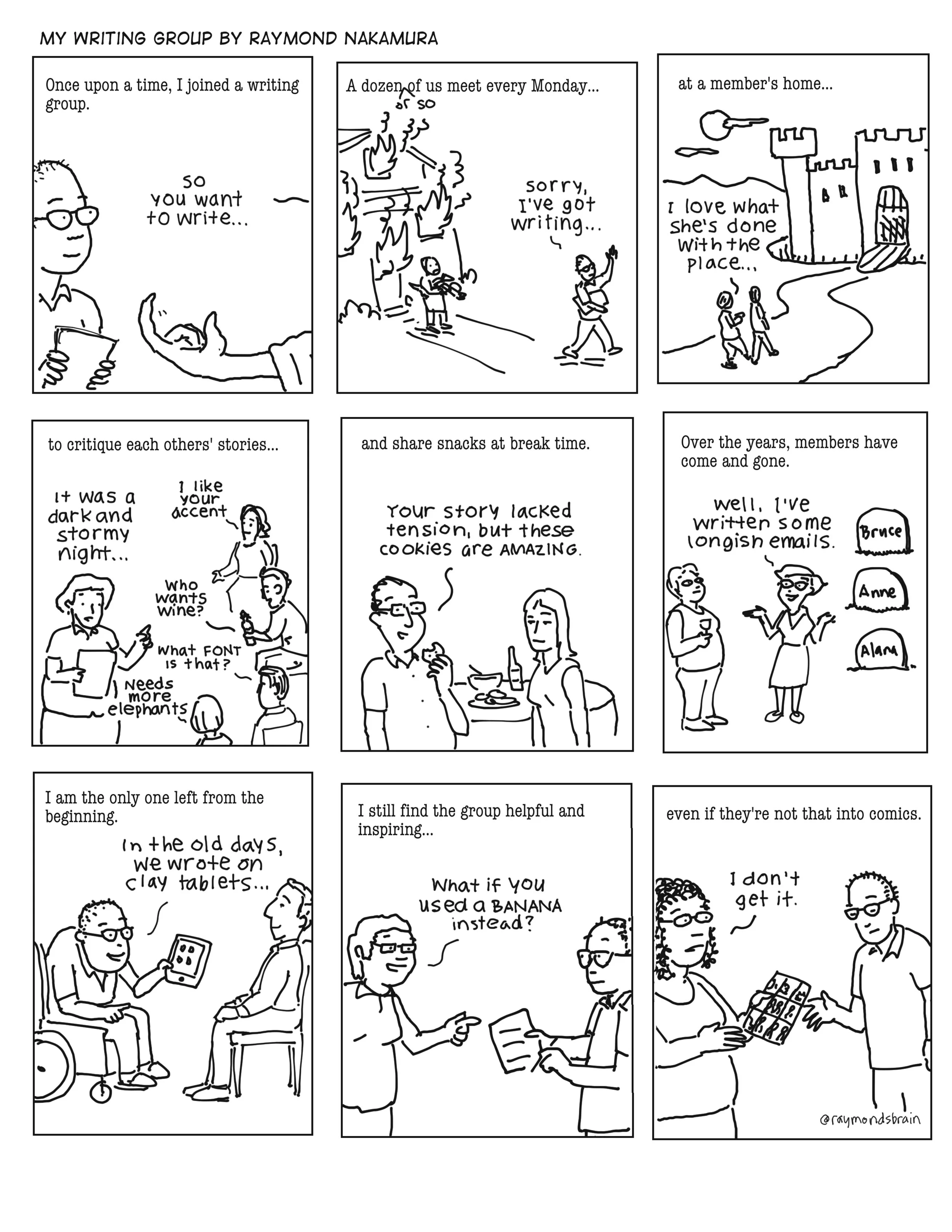 Comic about my writing group