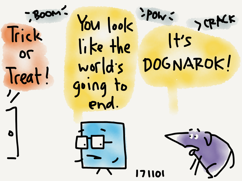 Our Dog hates Halloween