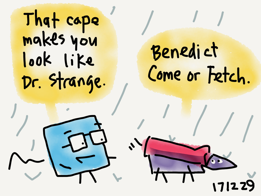 Rain Costume #dog #comic