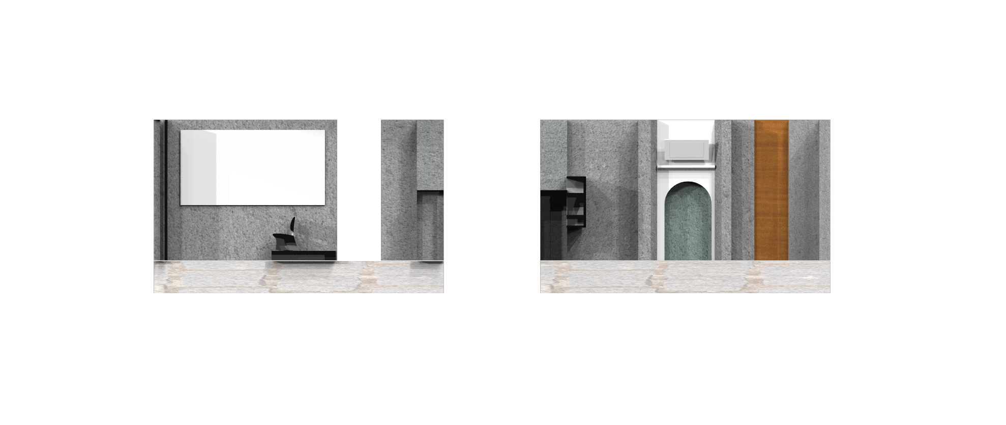 North & South elevations