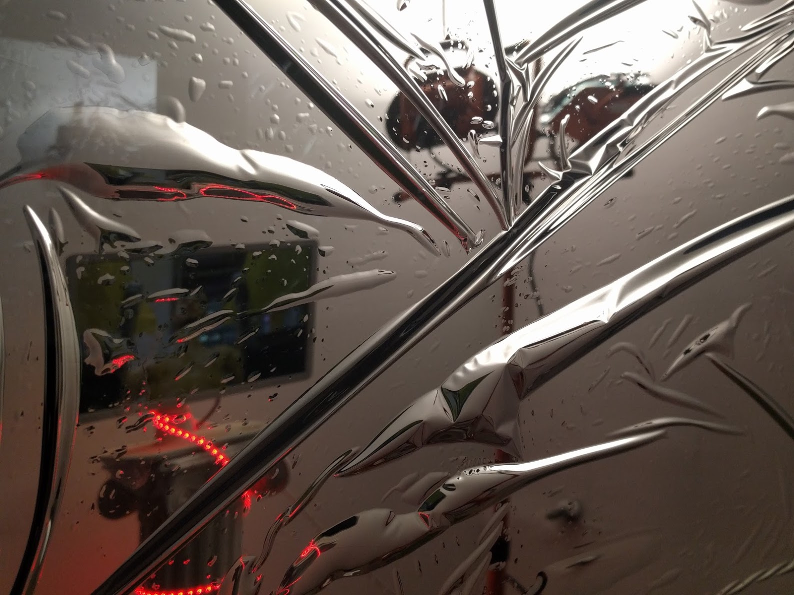 CLOSE UP OF ' MIND THE GAP' INSTALLATION