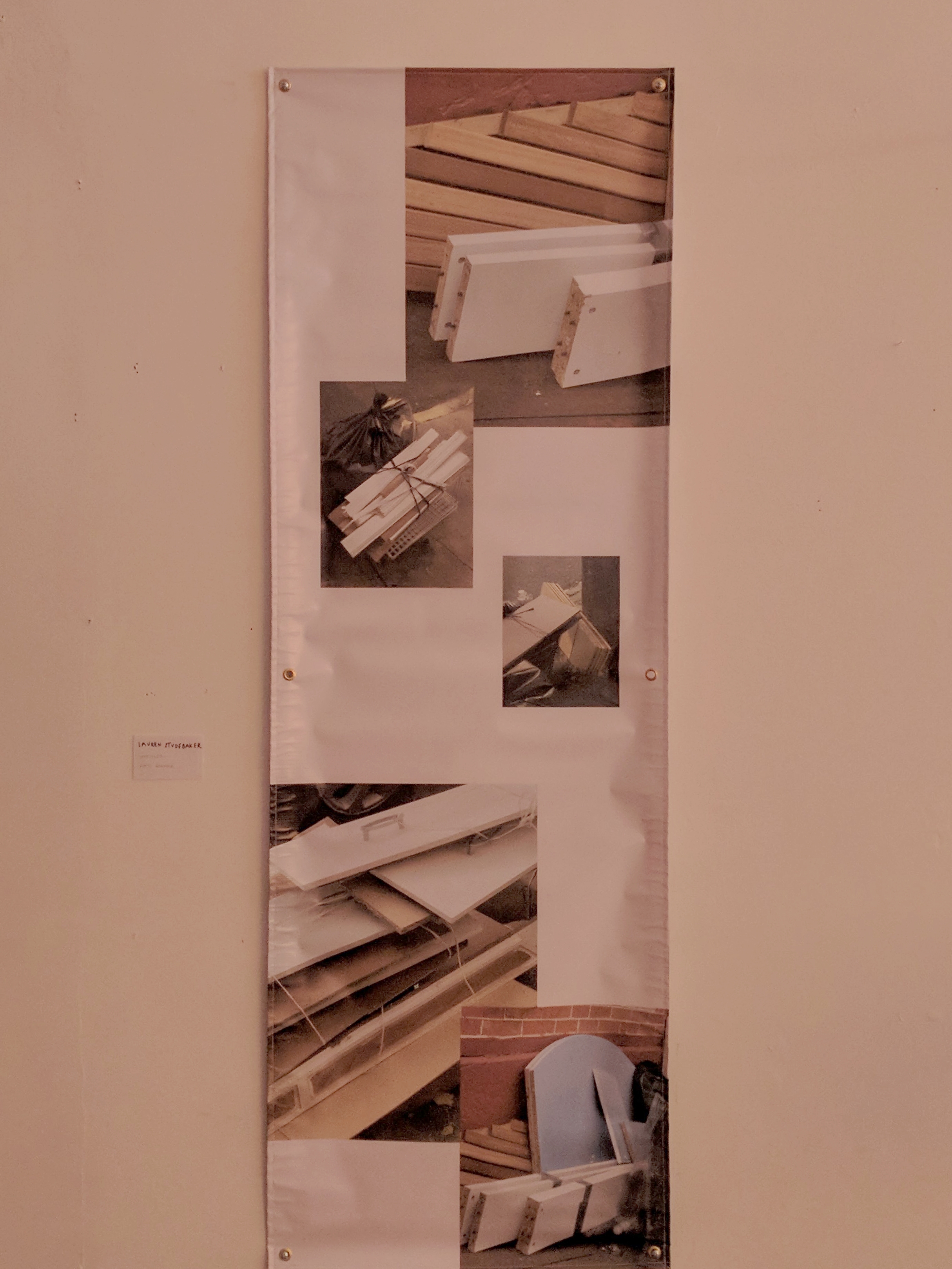 LAUREN STUDEBAKER UNTITLED (PRECARITY) . 2017 2' X 6' VYNL BANNER find more of Lauren's work here
