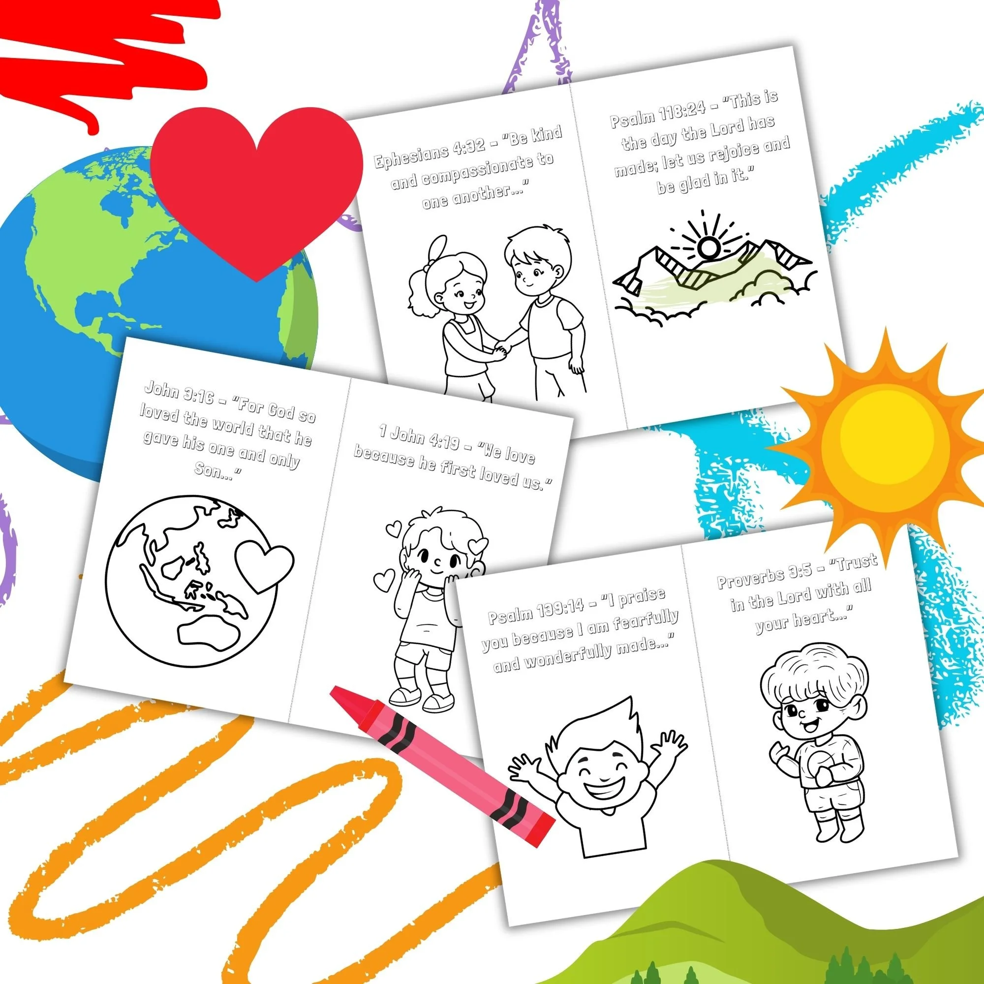Simple Coloring Pages Bible Verses