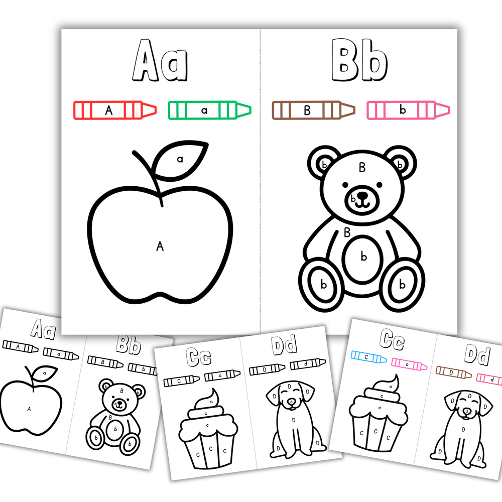Simple Alphabet Coloring Pages