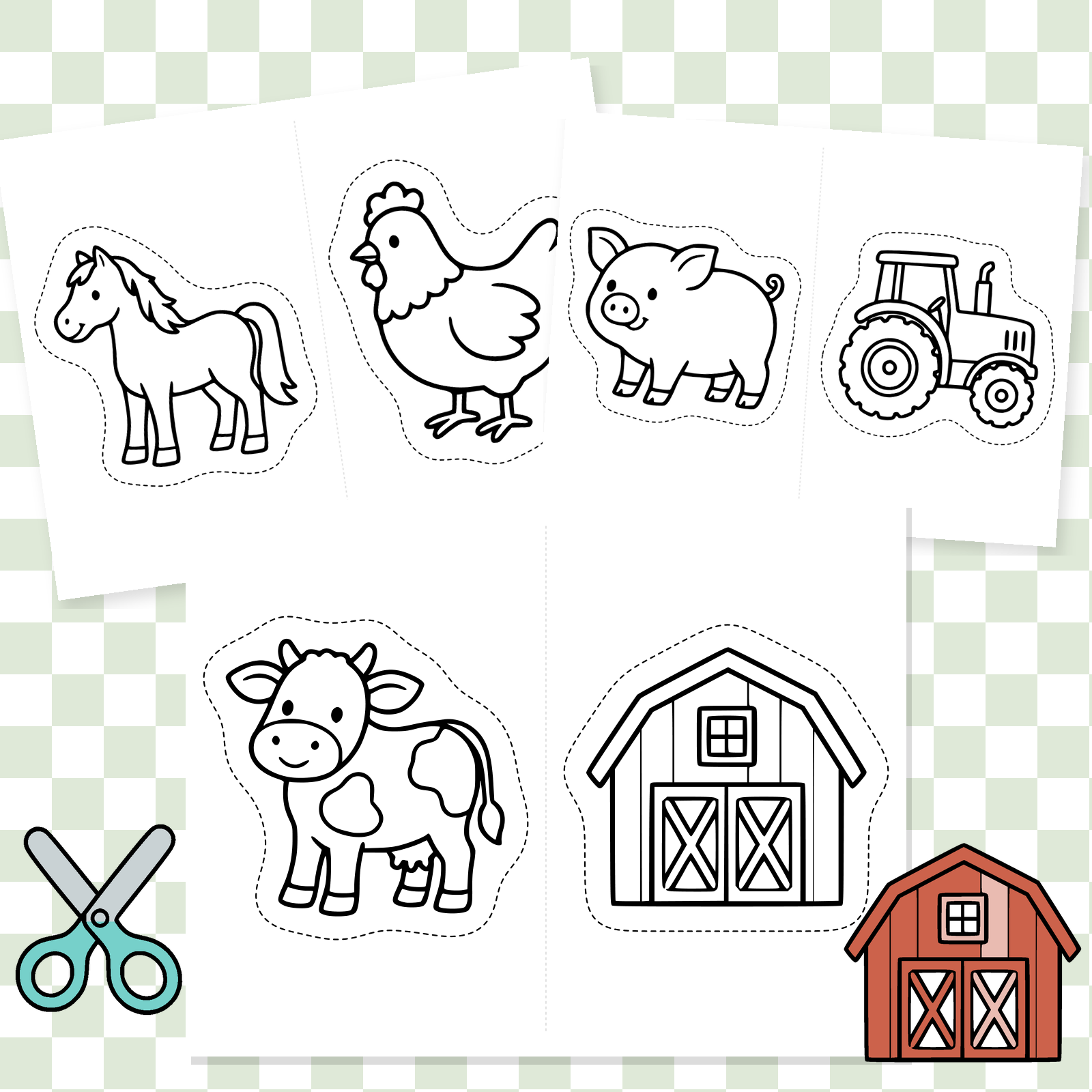 Farm- Color and Cut.
