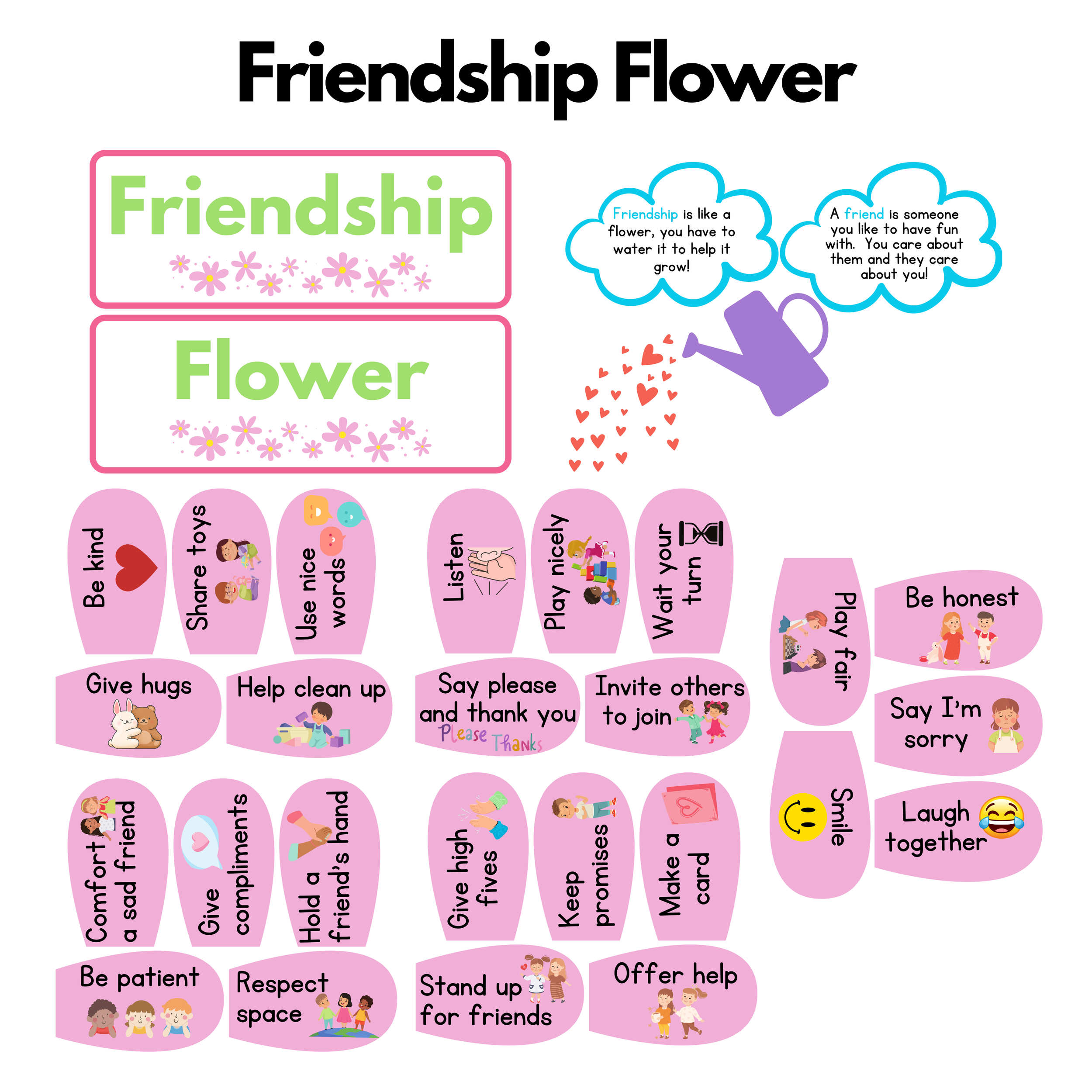 Our Friendship Flower Template Best Flower Site