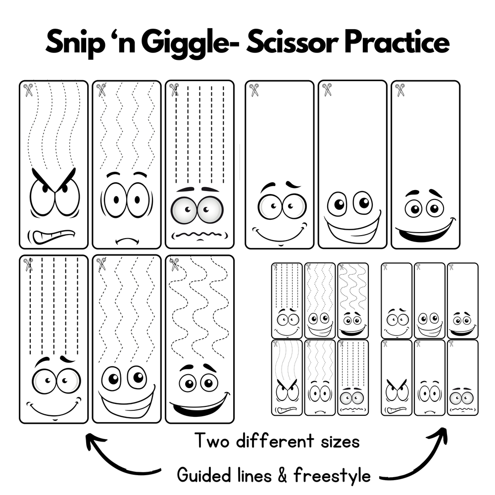 Snip 'n Giggle: Hilarious Haircuts Scissor Skills Practice ✂️😄 — Preschool  Vibes