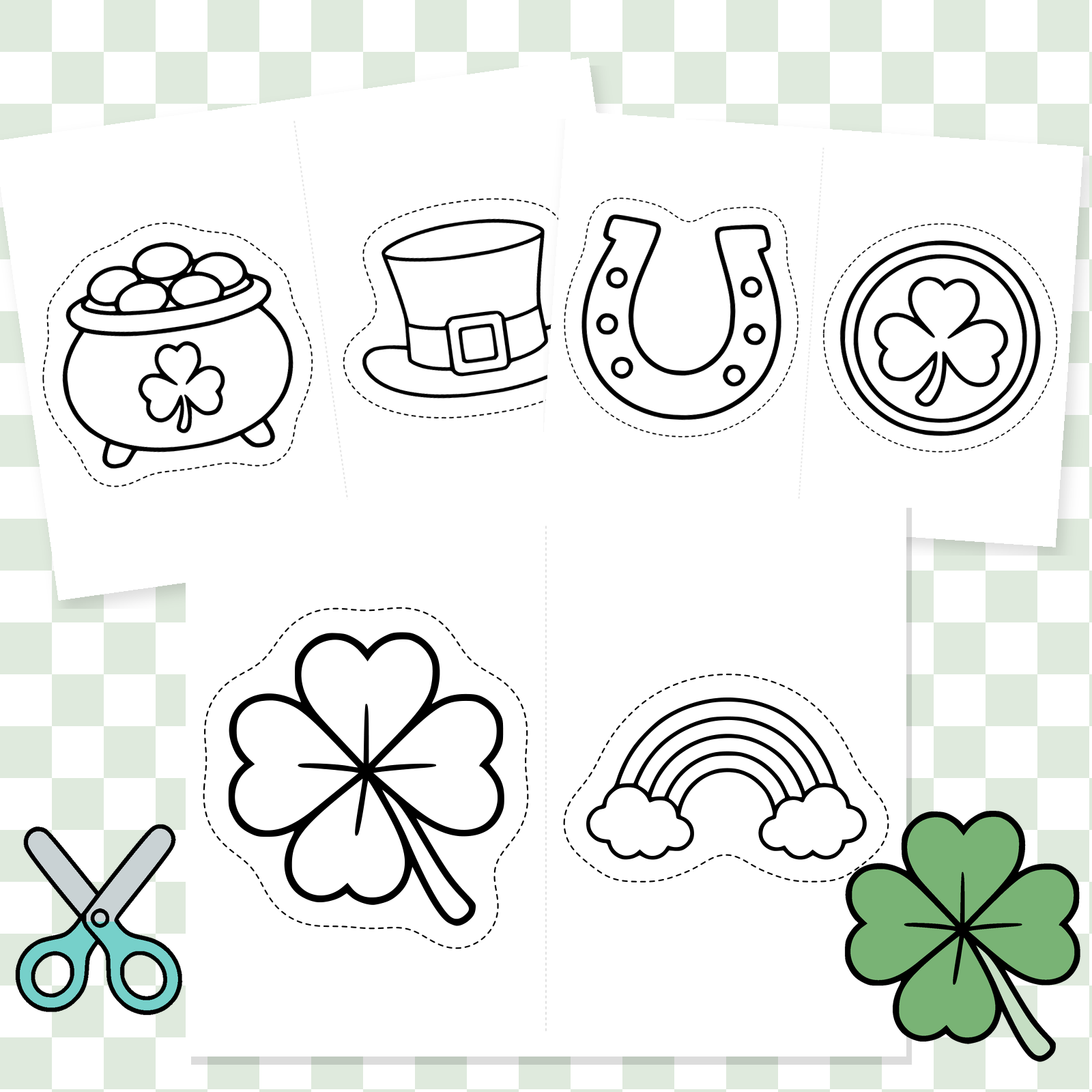St. Patrick's Day-Color & Cut.