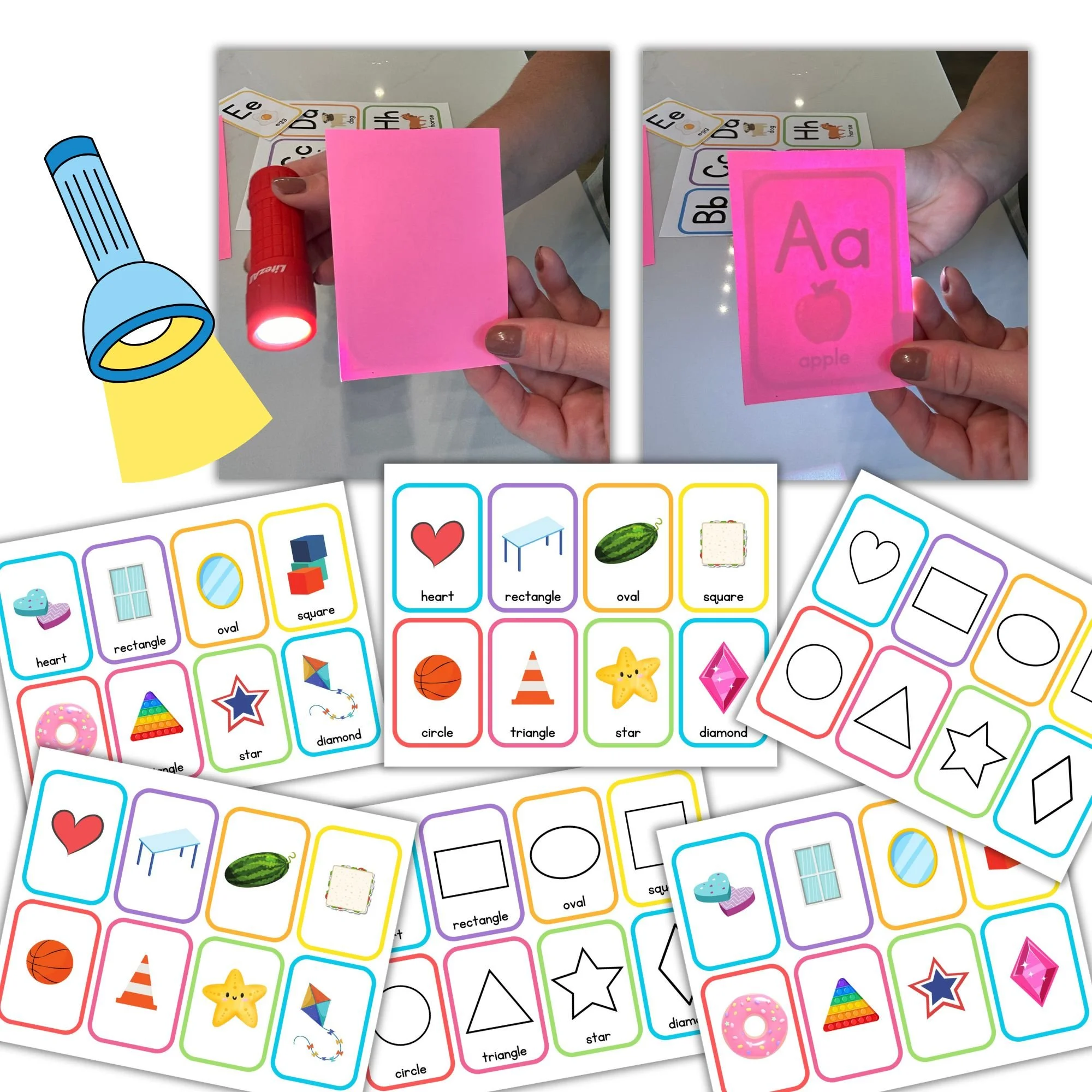 Flashlight Cards - Shapes