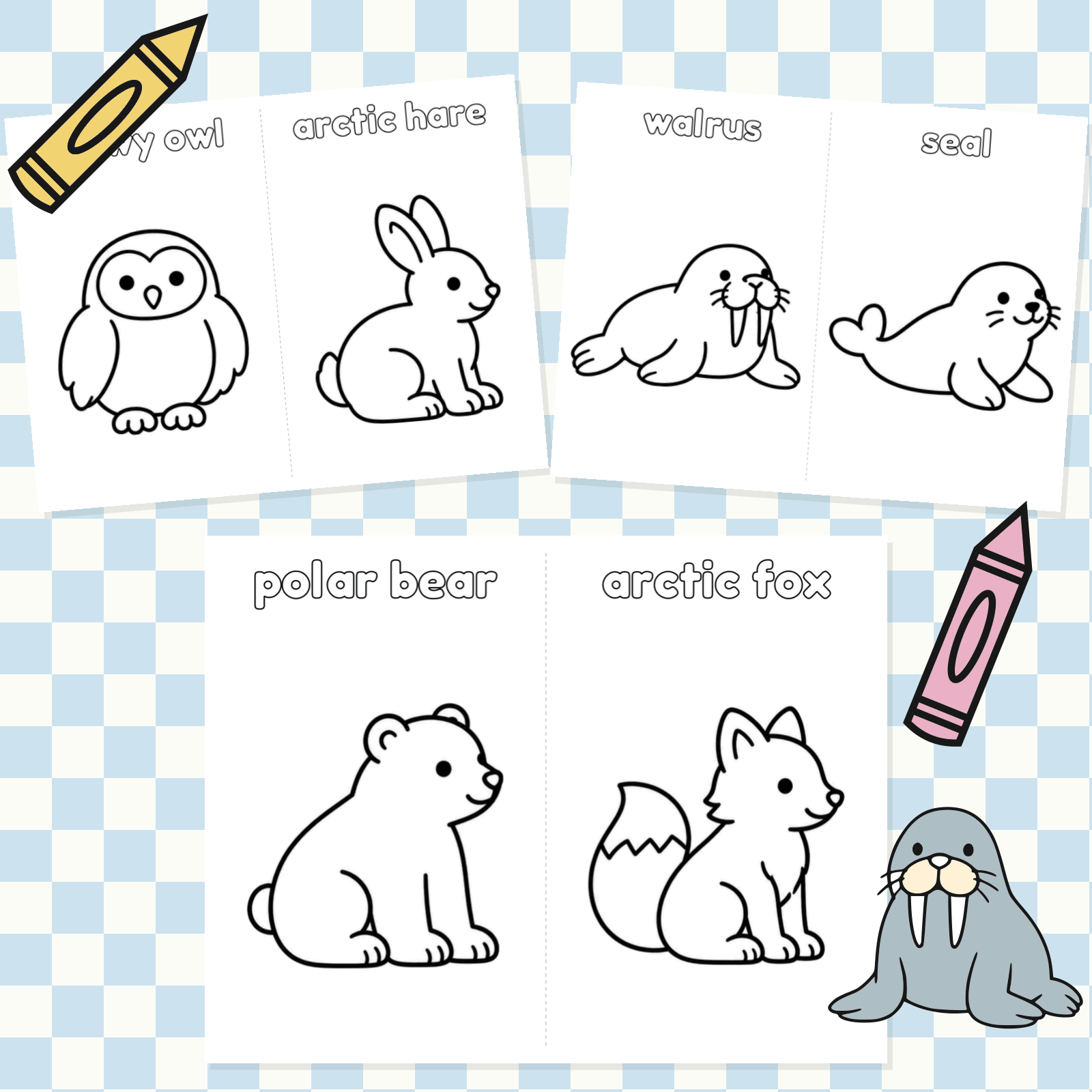 Simple Coloring Pages - Arctic