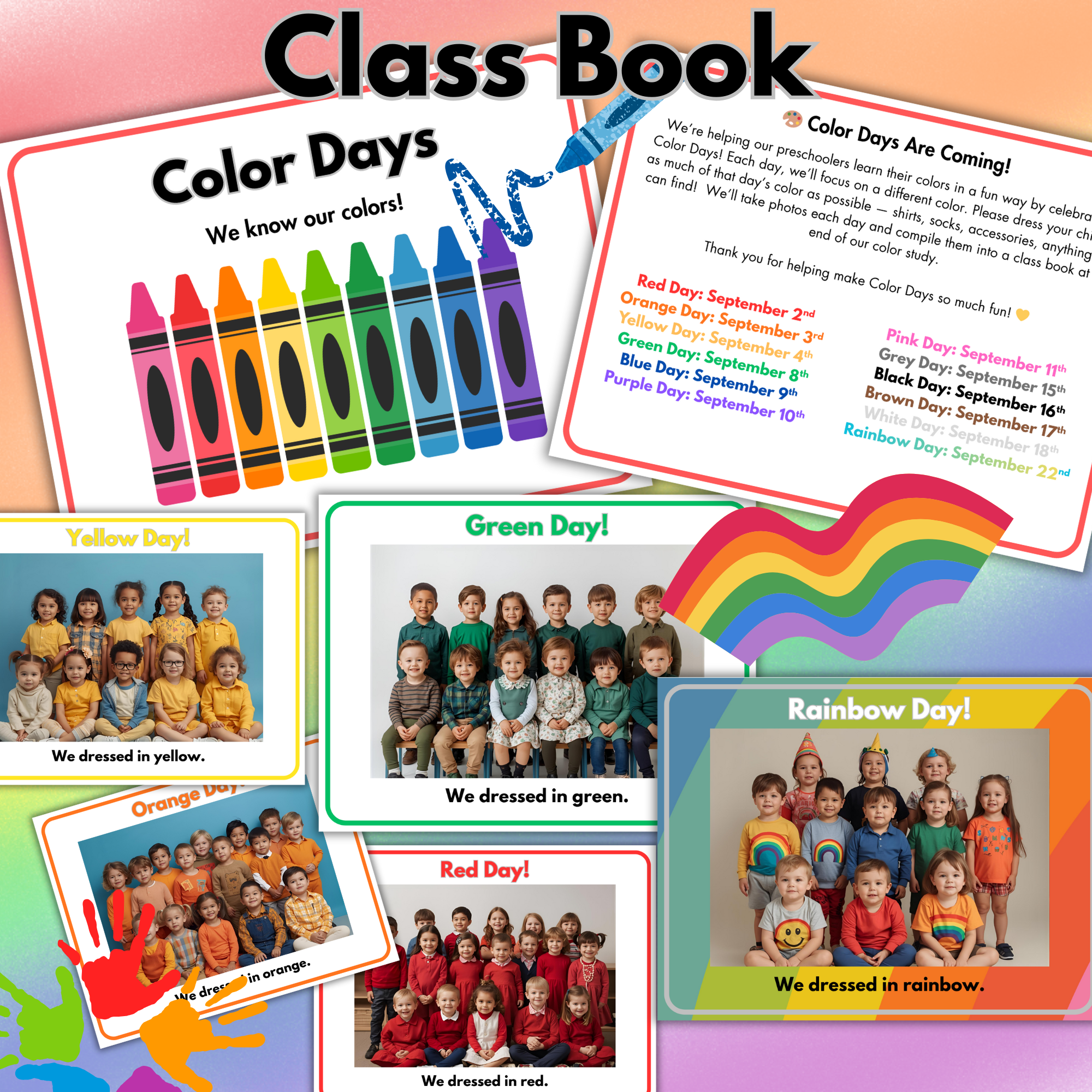 Color Days Class Book — Preschool Vibes