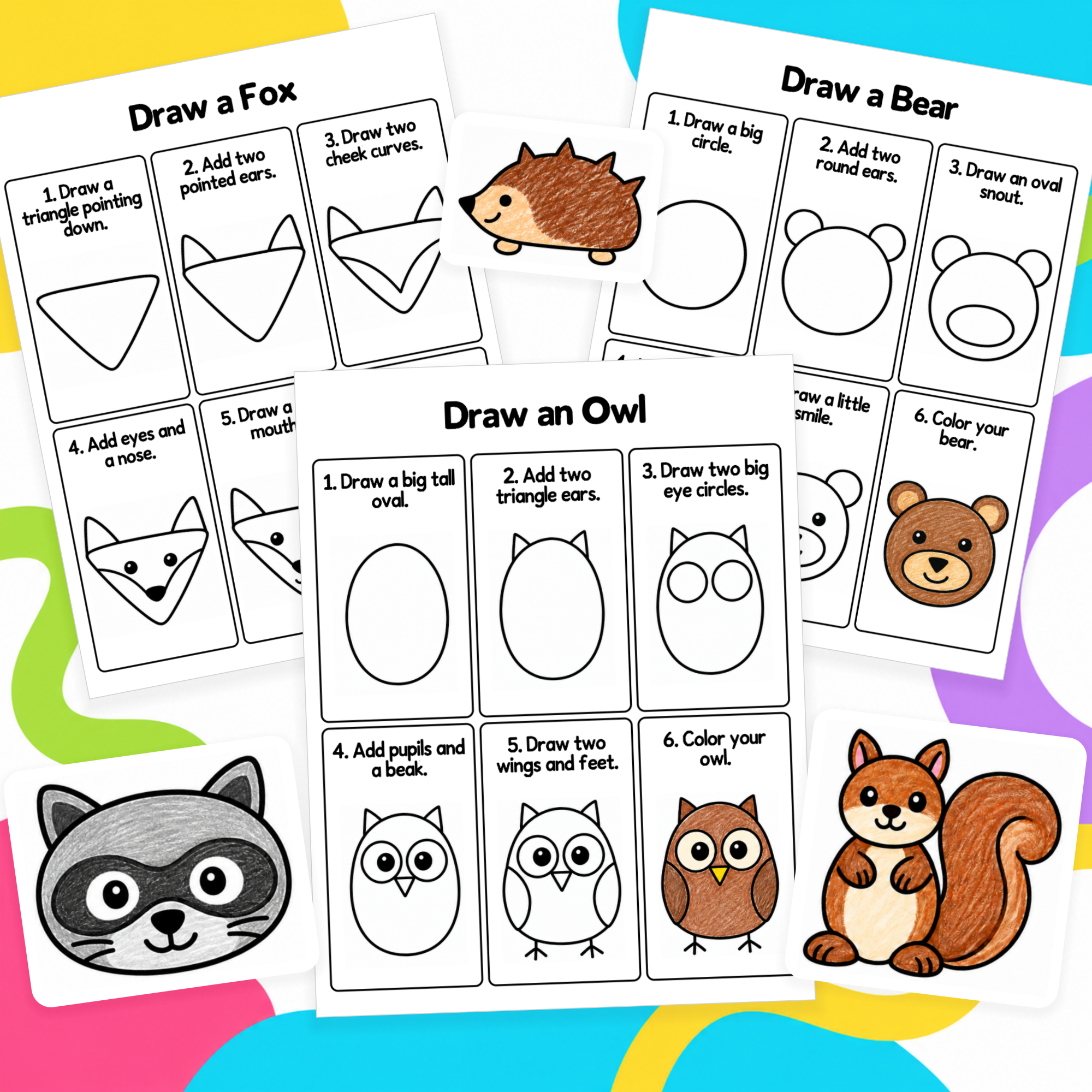 Woodland-Animals-Directed-Drawings-Mockup.png