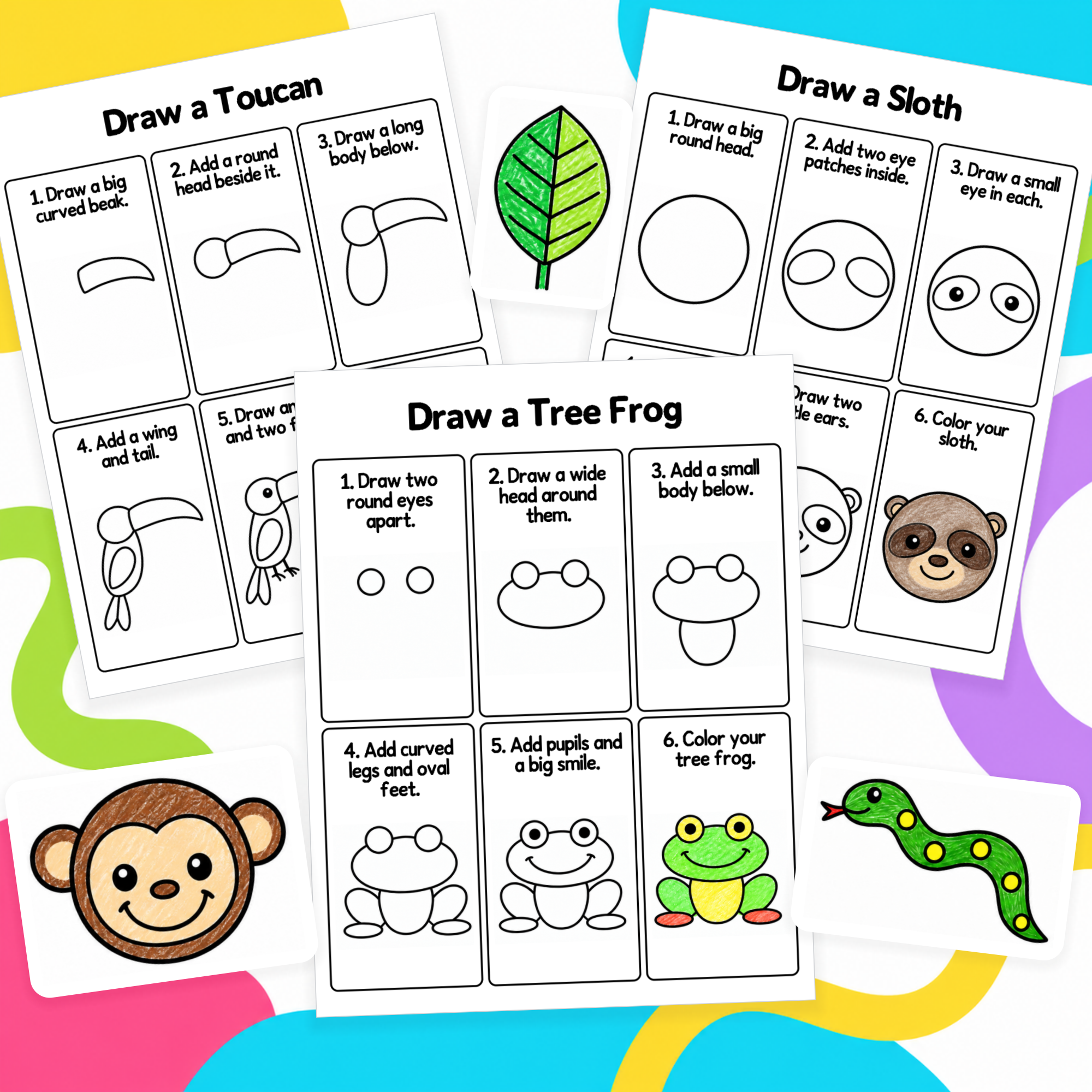 Rainforest Directed Drawings