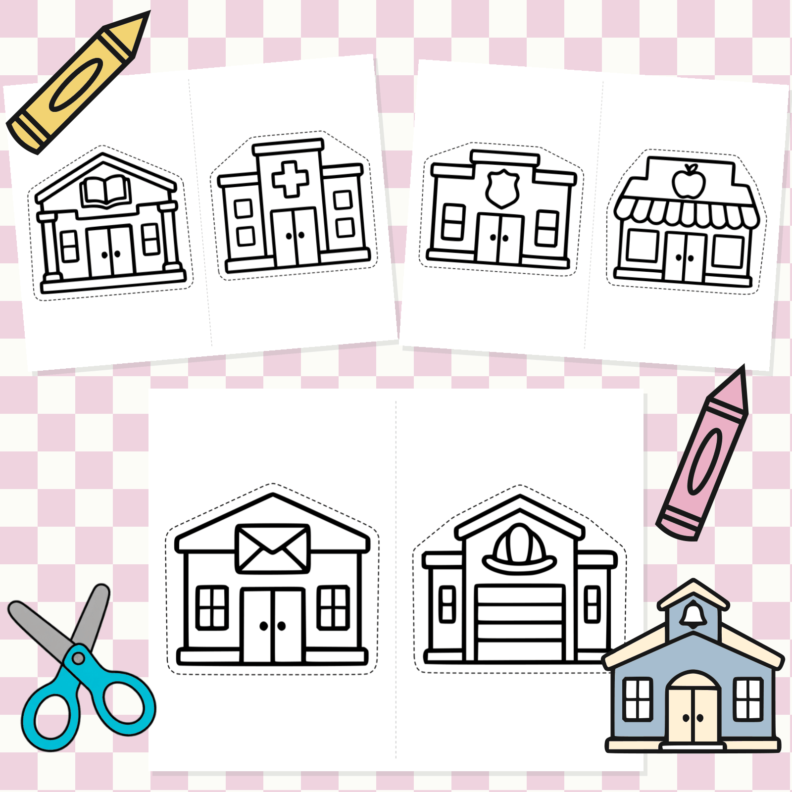 Community Places- Color & Cut.