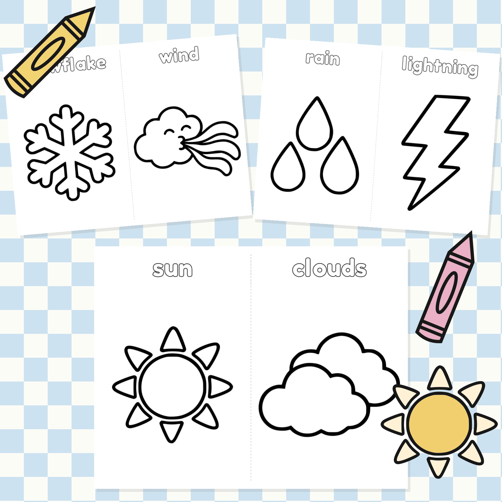 Simple Coloring Pages - Weather