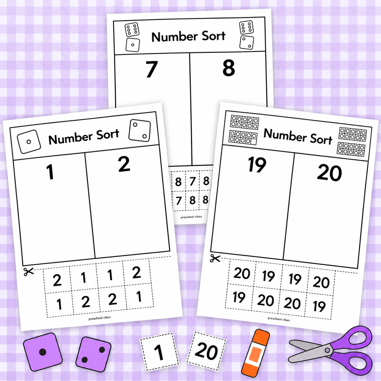 Cut & Sort: Numbers