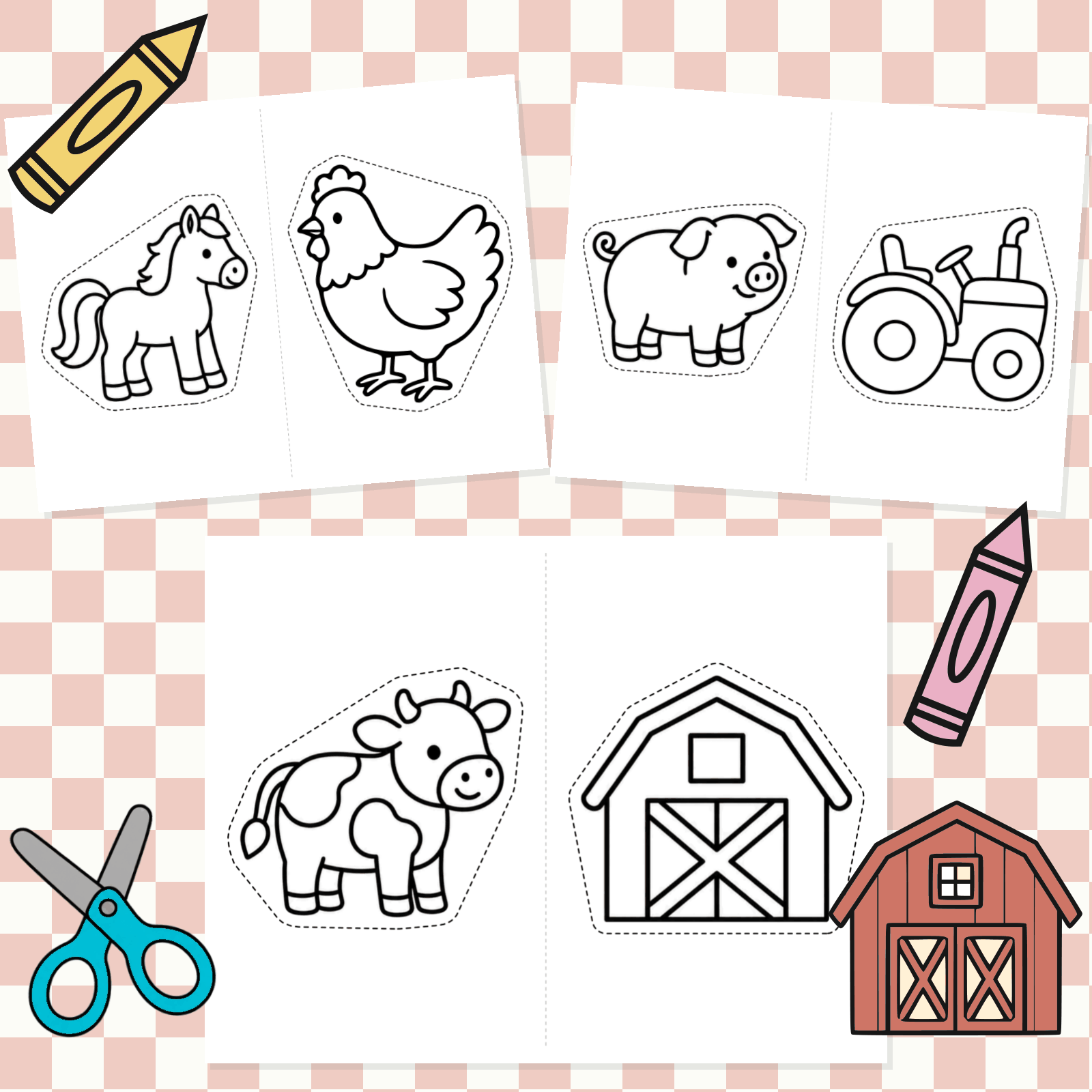 Color and Cut - Farm