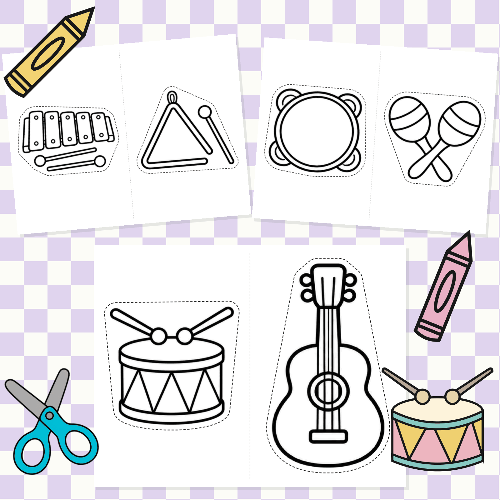 Music & Instruments-Color & Cut.