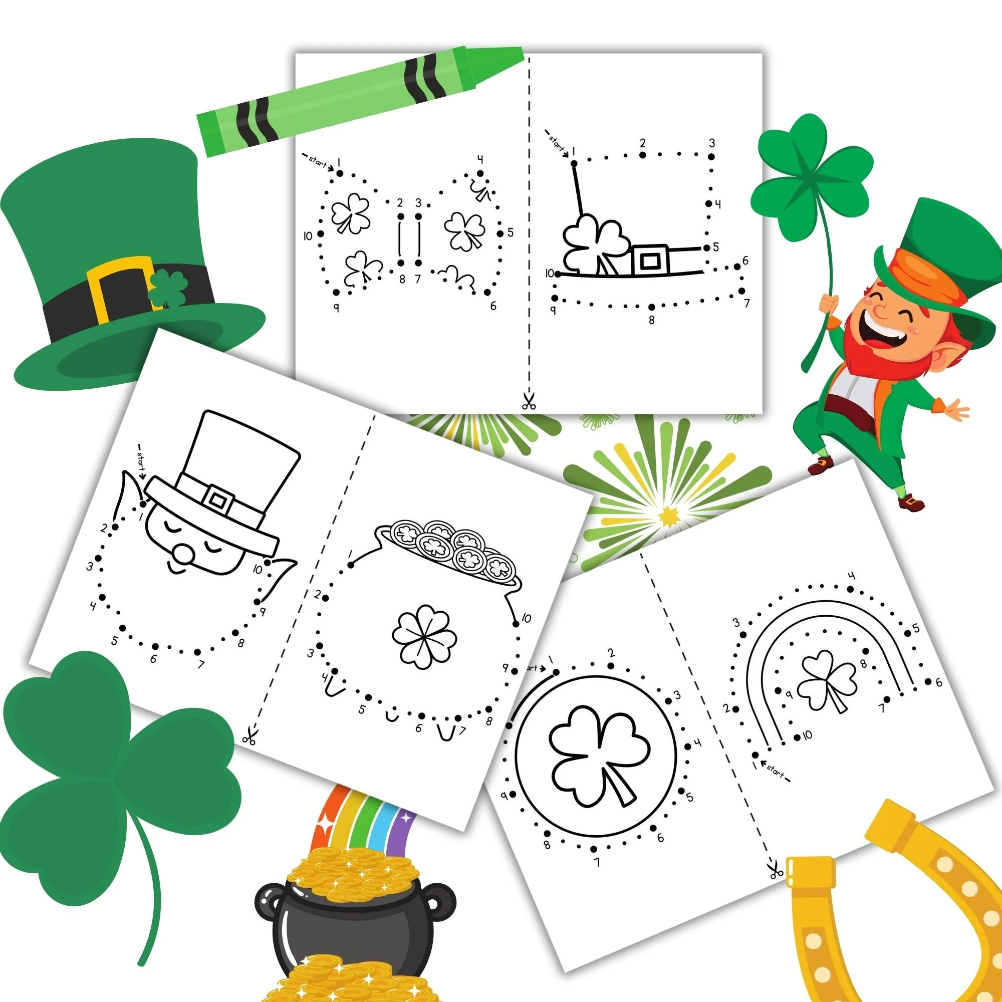 Simple Dot-to-Dot St. Patrick's Day