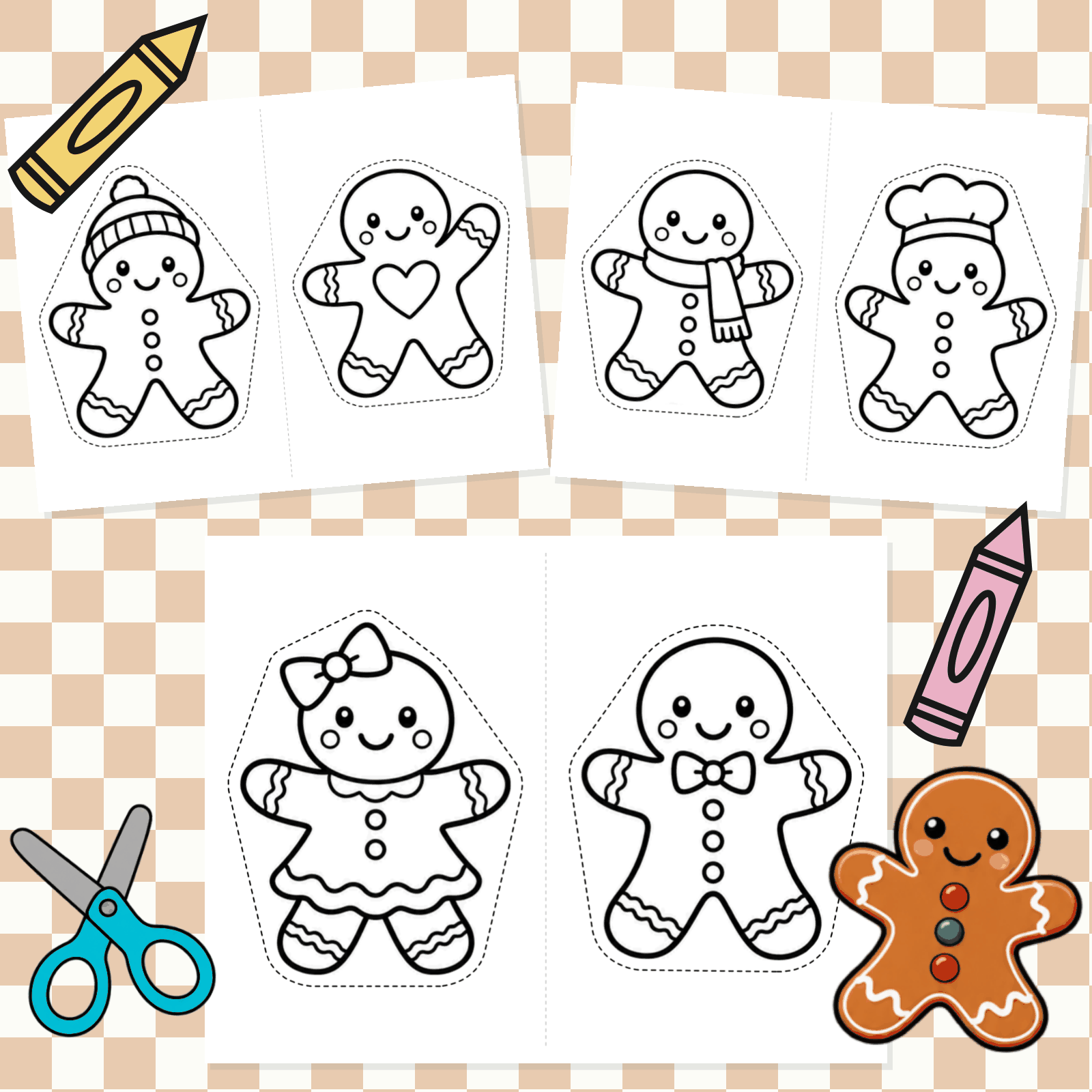 Color & Cut-Gingerbread