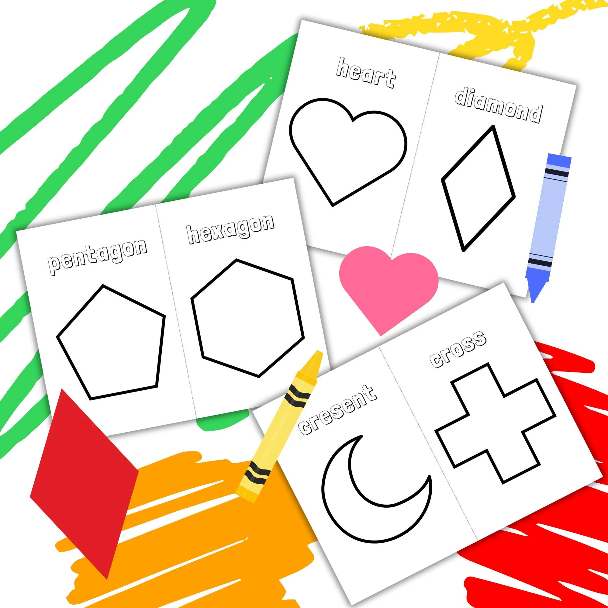 Simple Coloring Pages - Shapes.