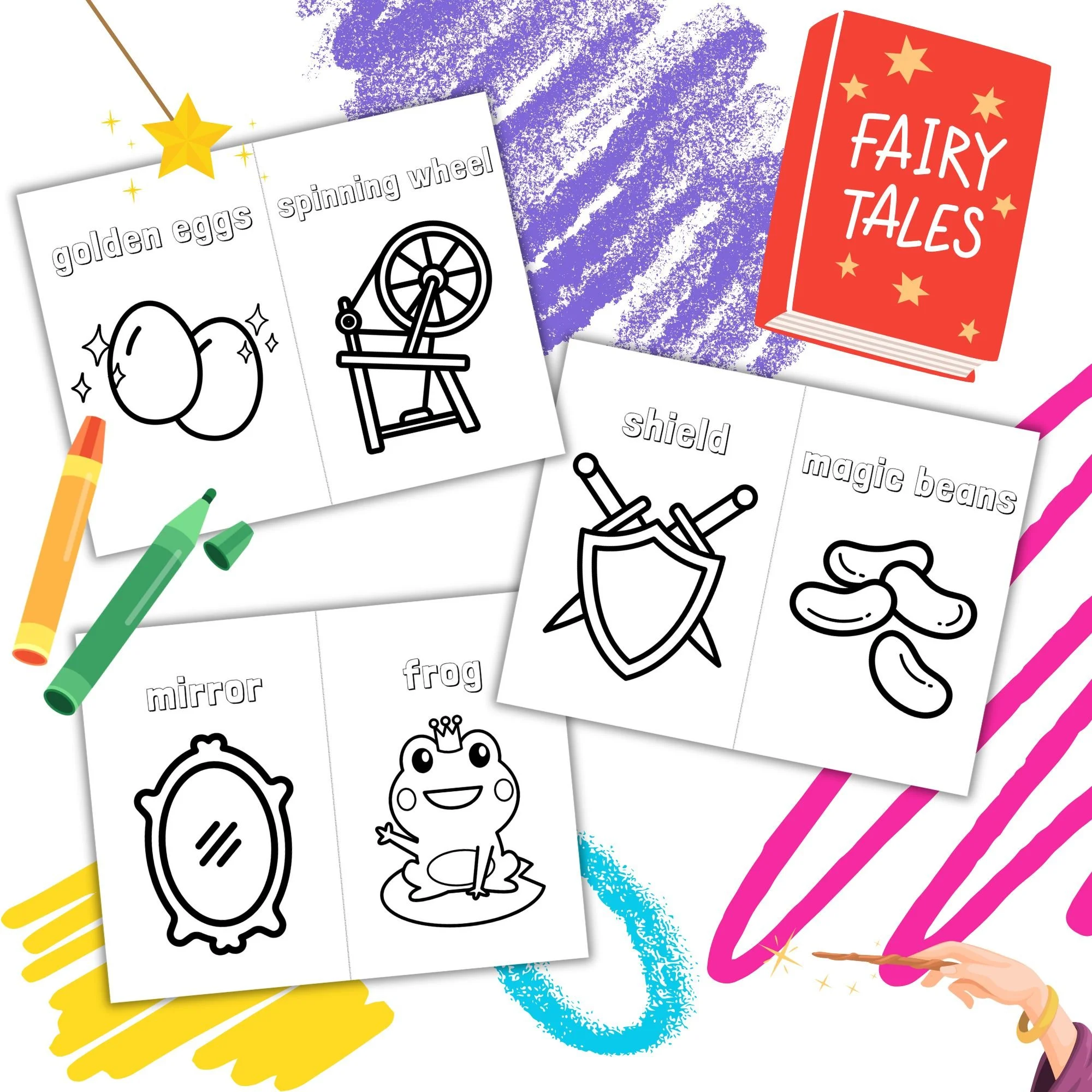 Simple Coloring Pages - Fairytales
