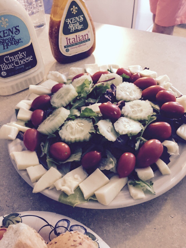 My eldest daughter can make a pretty and mean tasting salad